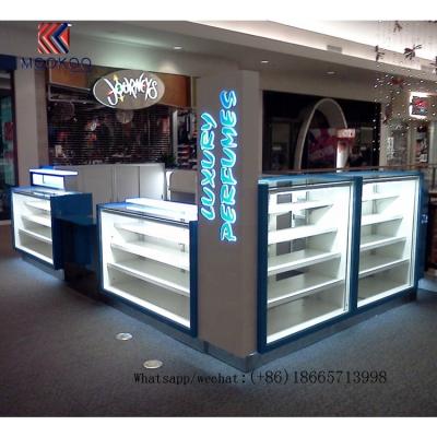 China Luxury Retail Store Perfume Display Kiosk With LED Light for sale