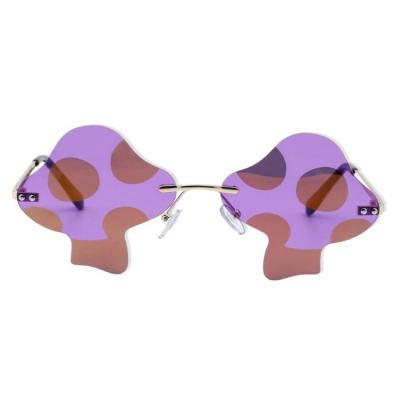 China VIFF Fashion Purple Glass Sunglasses HM21430 Glass De Sol Gafas De Sol Fancy Mushroom Fashion Sun Glasses Shape Rimless Sunglasses 2022 for sale