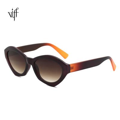 China Hot High Quality Hexagon Cat Eye Women Sunglasses HP17674 Unique Designer Rectangle Small Shades Sunglasses for sale