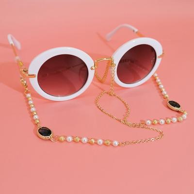 China VIFF LH057 Large Acetate Accessories VIFF LH057 Pearl Chain Bag Chain Fashionable Flat Acrylic Sunglasses Glasses Chunky Eyewear Chain Holder Necklace / Monocle Chain for sale