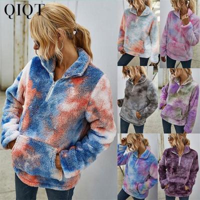 China Newest Design Fashionable Tie Anti-wrinkle Dyed Winter Warm Women's Sweater Woolen Coat Lapel Clothing for sale