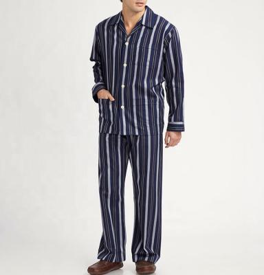 China Newest Design Autumn Men's Stand Neck Striped Pattern Pajamas Casual Sleepwear Homewear GLOSS QUICK DRY for sale