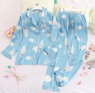 China WSHININGn QUICK DRY Polyester Nightgowns Print O-neck Comfortable Sleepwear Set for sale