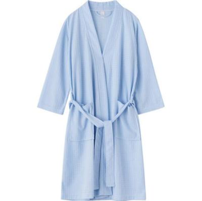 China 2021 Fashionable SHINY QUICK DRY Bath Shower Long Robes Women And Men Japan Style Kimono Waffle Long Robe For Wedding Party Bridal Bathrobe for sale