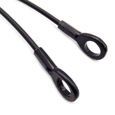 China Black Annealed PVC Steel Wire Gym Cable Wire Rope Assembly Nylon Coated Sling Terminal Rope Transmission Chain Rigging Car Towing Cable Safety for sale