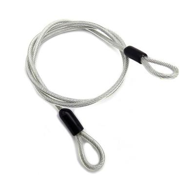 China Black Annealed PVC Steel Wire Gym Cable Wire Rope Assembly Nylon Coated Sling Terminal Rope Transmission Chain Rigging Car Towing Cable Safety for sale