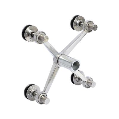 China Connect Pipes Adjustable Connector Glass Tee Round Tube Elbow Stainless Steel Rail Fittings Rail Fittings Balustrade Bracket Wall Bracket Flange Round Rail Base for sale