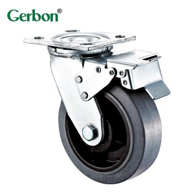 China Brake Conductive Casters Swivel Heavy Duty Gray 100/125/150/200mm Wheels for sale