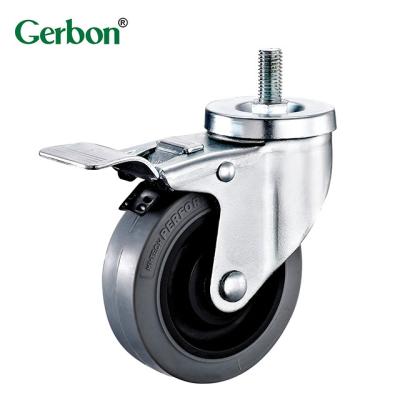 China Industrial Caster Wheel Gray 75/100/125mm Rigid Anti-Static Wheel for sale