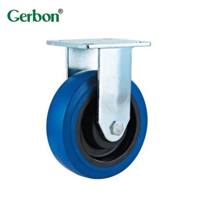 China Contemporary Solid Rubber Wheel Heavy Duty Elastic Rubber Caster for sale