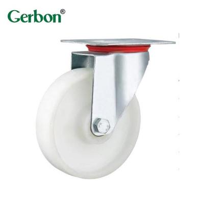 China SWIVEL High Quality Industrial White Casters PP Swivel Plate Thread Or Top Hole for sale