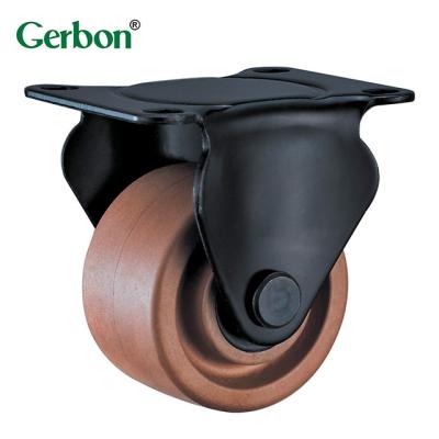 China 3 Inch Top Flat Low Profile Caster Black Caster Wheel Heavy Duty Heavy Duty Caster for sale