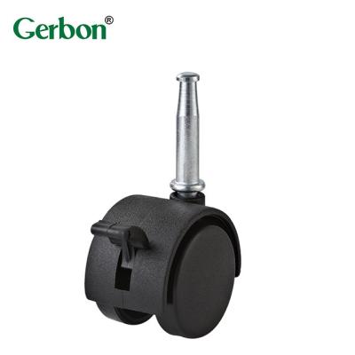 China Modern 40mm Diameter Socket Furniture Caster With Brake for sale