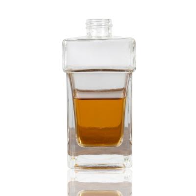 China High Sale 50ml 100ml 250ml 500ml Mini Classical Liqour Glass Bottle Voss Glass Bottle Clear Liquor Bottle for sale