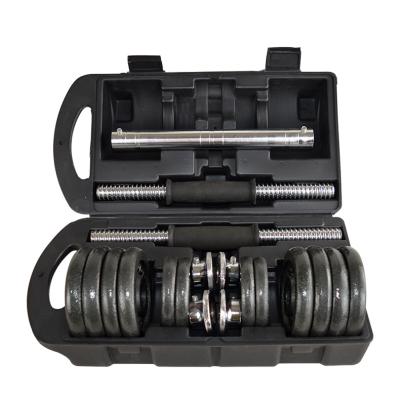 China Universal Discount 15kg 20kg 30kg 50kg Barbell Dumbbell Set Weightlifting for sale