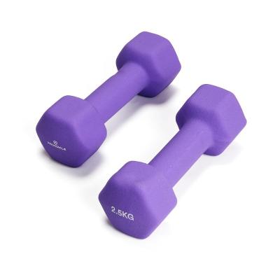 China Universal Fitness Sporting Goods Neoprene Rubber Coated Dumbbell for sale