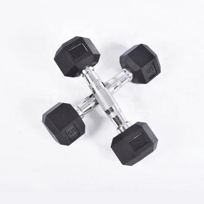 China Dumbbell Black 10Kg Universal Cast Iron Set Price Rubber Hex Dumbbell for sale