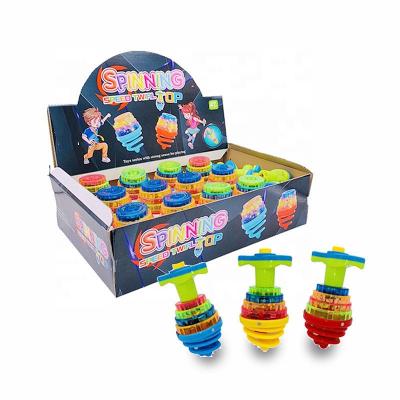 China 2020 Bounce Gyro Set Plastic Crushproof Eva rl Top Spinning Top Spinning Toy With Music And Flash Light For Kids for sale