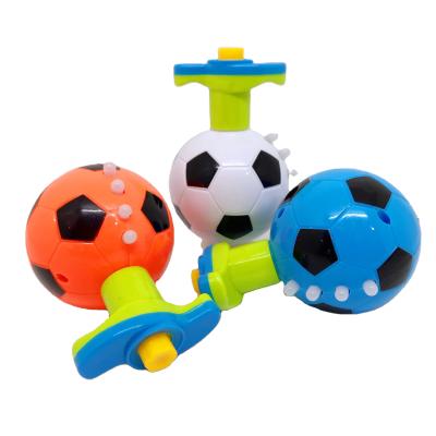 China Hot Selling Football Spinning Cheap Price Plastic Top Educational Gyro Burst Toys For Kid To Gift for sale