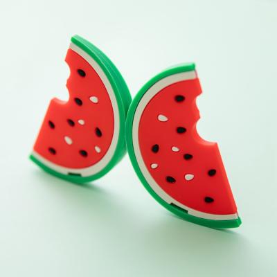 China Soft Toy Kids Toys Wholesale Fruit Watermelon Baby Teether Teething Toys Silicone Teether for sale