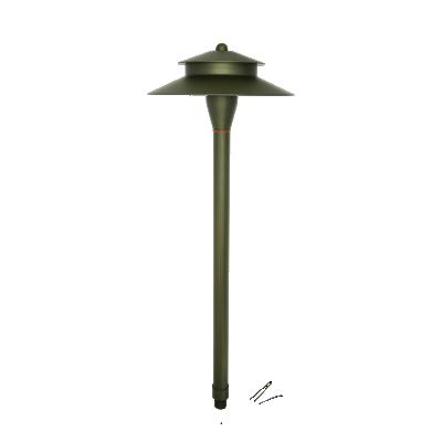 China Residential Path Light Low Voltage Double Layers Solid Brass Caps Area Light For Residential Lighting for sale