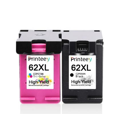 China Combo Black 62XL Re-manufactured Tricolor Ink Cartridge For ENVY 5540 5660 7640 62XL Remanufactured Ink Cartridge for sale