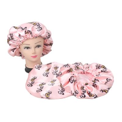 China Image Designer Head Hoods Double Layers Customizable Satin Adult Hood Hair Softening Breathable Headscarf for sale