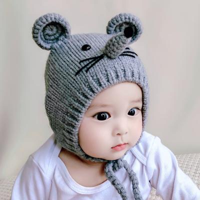 China Mouse Hoods JOINT Beb Hood Baby Hat Handmade Knitted Woolen Hood Pour Beb for sale