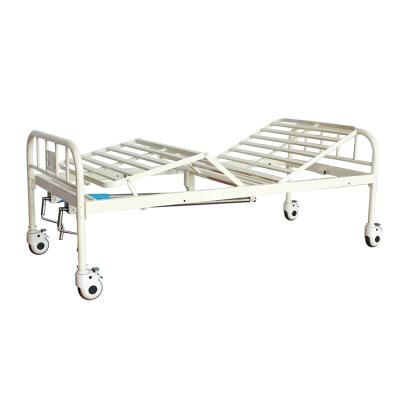 China Hospital Bed Factory Selling Hebei Cheap Price Steel Sprayed Crank Hospital Patient Bed 2 Manuals For Patient for sale