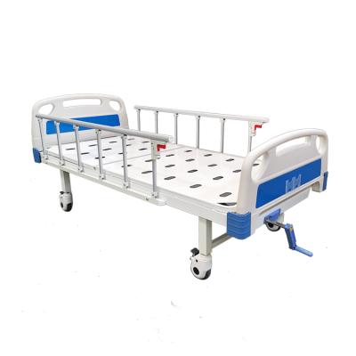 China Manufacturer Direct Epoxy Coated ABS Back Adjustable 1 Crank Manual Cheap Price Hospital Bed for sale