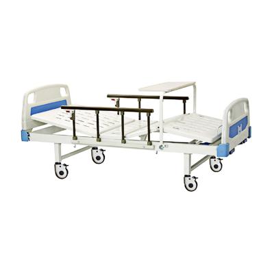 China Factory Supply Crank Manual Metal Factory Supply Two Crank Hospital Dining Table Tray Bed for sale