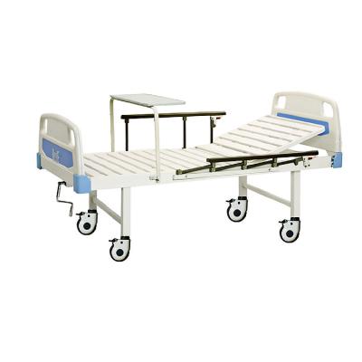 China Factory direct sale metal single crank manual rotating hospital nursing beds for sale for sale