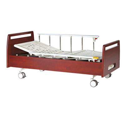 China Two Function Manufacturers Wholesale 2 Function Home Metal Wooden Patient Nursing Hospital Bed for sale