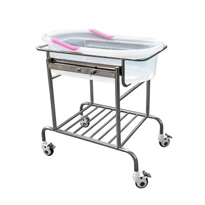 China Contemporary Metal and Contracted Stainless Steel Adjustable Metal Mobile Hospital Crib for sale