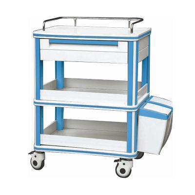 China Low Price Traditional ABS Engineering Plastic Hospital Emergency Medical Treatment Trolley Patient Trolley for sale