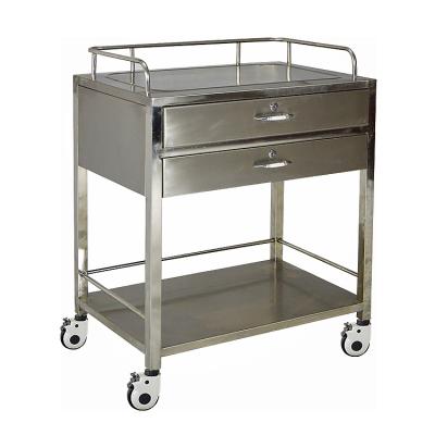 China Hebei Factory Sale Traditional Stainless Steel Emergency Medicine Trolley Medicinal Tablet Trolley for sale