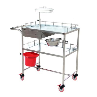 China Stainless Steel Traditional Emergency Wholesale Price Trolley Medical Nursing Cart for sale