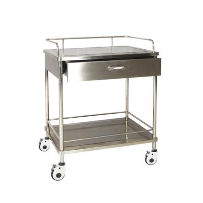 China Traditional Manufacturer Sale 2 Platform Stainless Steel Medical Instrument Trolley for sale