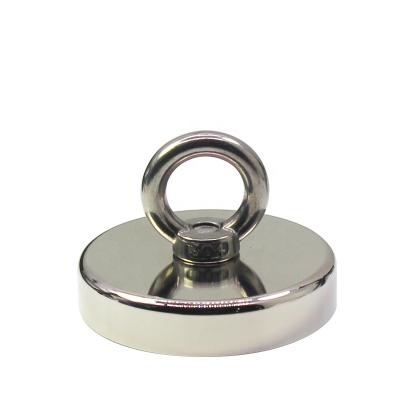 China Industrial Powerful Holding Force PME - D85 Neodymium Magnet 300kg Lifting Magnet With Eyebolot for sale