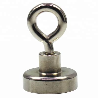 China Industrial Magnet PMB - D20 Neodymium Pot Magnet Key Holder With Eyelet for sale