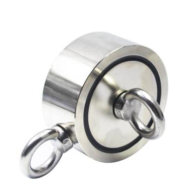 China Industrial Magnet PMR- D94 300KG Double Side Ring Around Countersunk Neodymium Fishing Magnet With Threaded Eye for sale