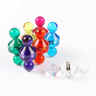 China Industrial magnet round shape colorful and transparent strong magnet apply for filing office and home magnetic push pins for sale