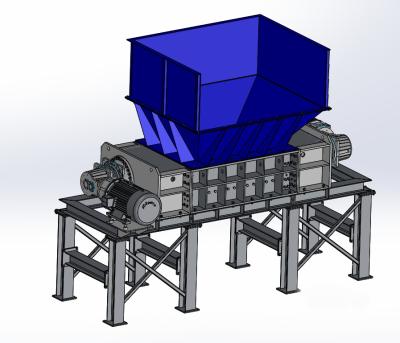 China 90KW Kitchen Waste Shredder Machine Double Motor Drived RGD1200 for sale