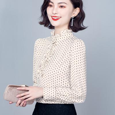 China Anti-pilling Elegant Winter Clothing Shirts Blouse Tops Ladies Women Woman for sale