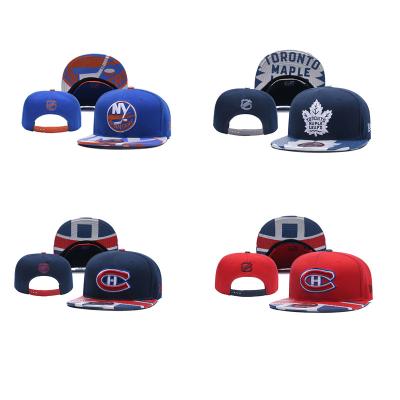 China 2021 2022 New Arrivals Wholesale Custom Logo Men Women Embroidery Vintage Casual Snapback Sport Fit Hat For All NHL-hockey Team for sale