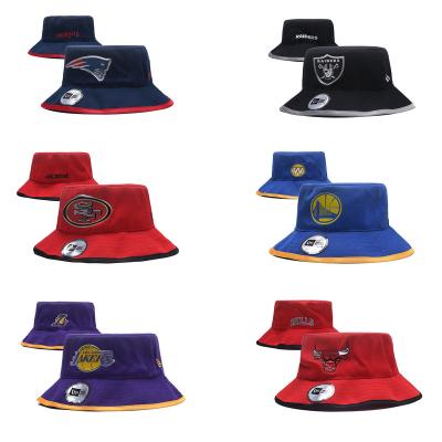 China Wholesale Custom Fisherman Sporty Bucket Hats NBA-NFL-Team Logo Brand Reversible Men Plain Fashion Embroidery 2021 2022 for sale