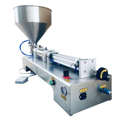 China Beverage Honey Stick Paste Heating Tank Paste Liquid Water Filling Machine Horizontal Single Head Production Line for sale