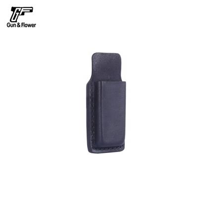 China Army Gun CS War Shooting Club Tactical Military Leather Gun&Flower OWB Single Magazine Pouch with 9mm Double Stack Magazine for SIG P365/GLOCK 19 for sale