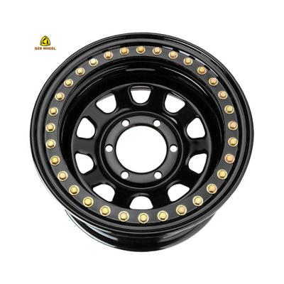 China Factory direct sale black 4*4 offroad steel wheel steel rims 5 hole steel wheel rim for sale