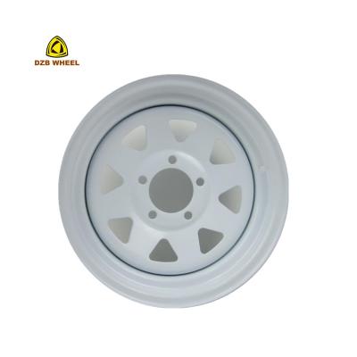 China Good Supplier Car Wheels Rim 14*5 Inch Steel White Car Trailer Steel Wheel PCD 5-114.3 Wheel Rims for sale